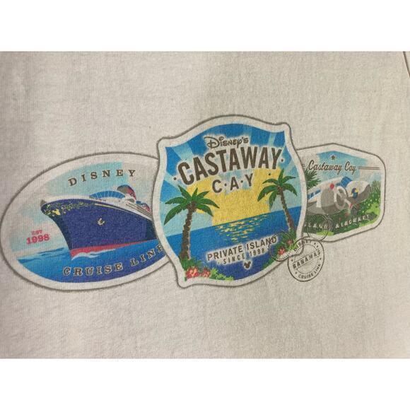 Vintage‎ Disney Castaway Cay Unisex Tank Top 2XL White Summer Casual - Picture 5 of 8